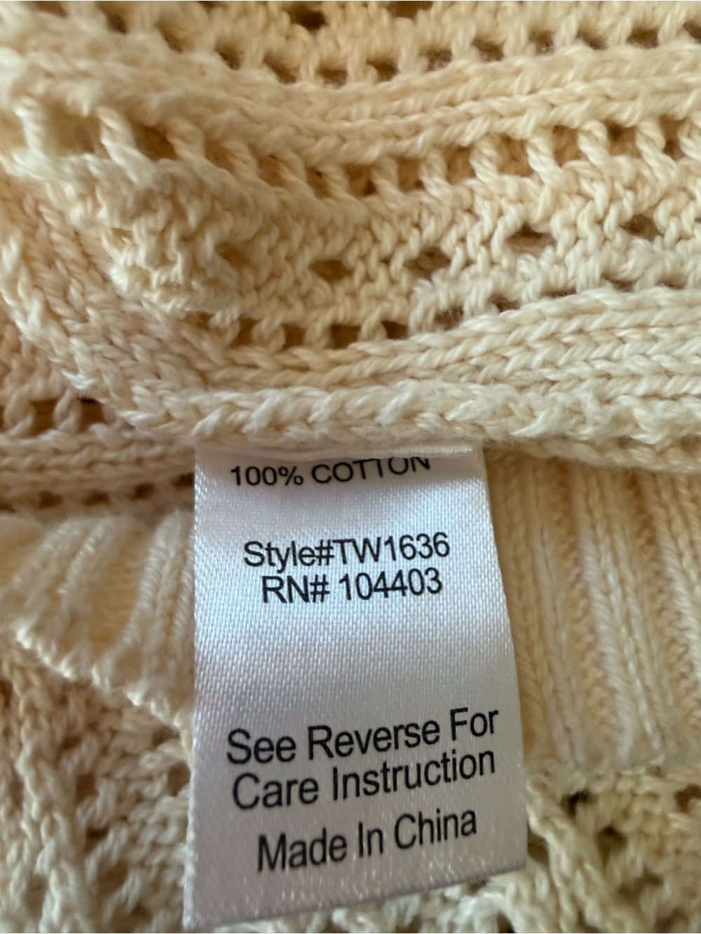Workshop Republic Clothing Cream Open-Stitch Button Vest - Picture 6 of 7